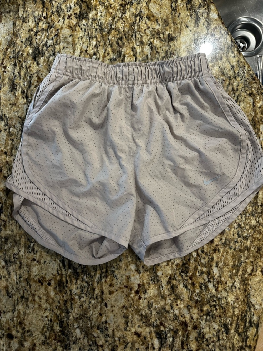Nike Women's Dri Fit Beige Running Shorts2.5” XS